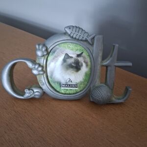 Malden Silver Cat-Themed Picture Frame home decor 7X4
